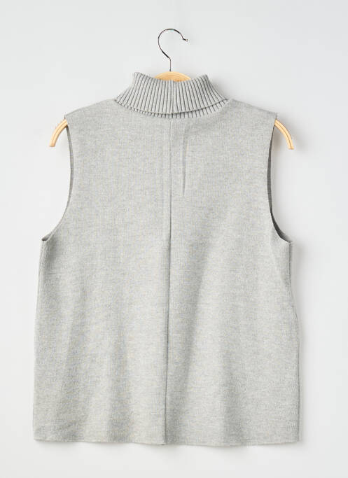 Pull col roulé stretch sans manche gris ZARA femme