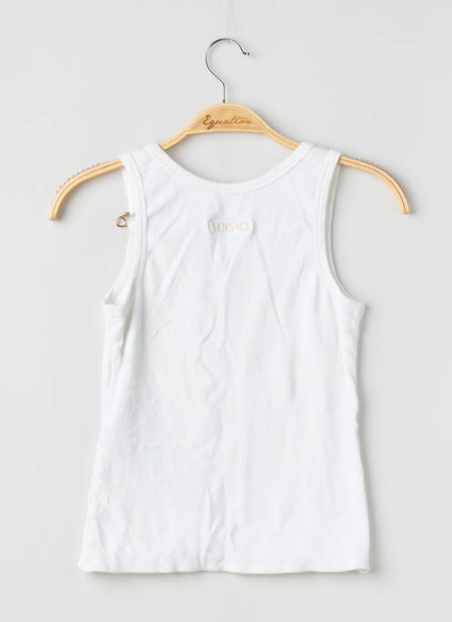 Débardeur stretch sans manche blanc VERSACE femme