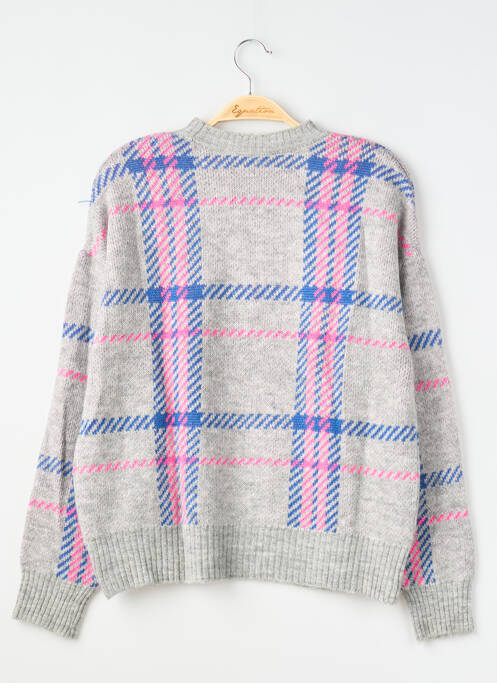 Pull stretch manches longues gris NEW LOOK femme