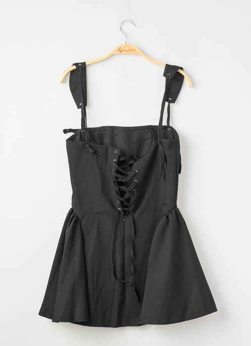 Robe courte sans manche sans manche noir INNOVARE DENIM femme