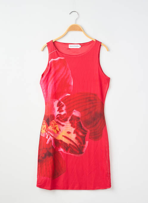 Robe courte sans manche sans manche rouge AGNESE STUDIOS femme