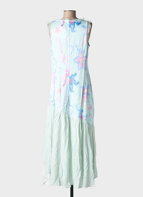 Robe longue imprimé fantaisie sans manche bleu DESIGUAL femme