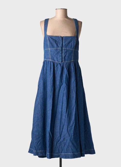 Robe mi-longue fermeture zippée au dos sans manche bleu REFORMATION femme
