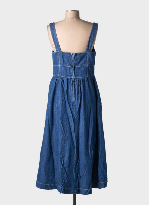 Robe mi-longue fermeture zippée au dos sans manche bleu REFORMATION femme