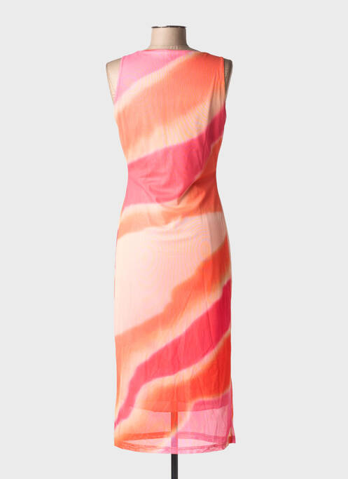 Robe mi-longue imprimé fantaisie sans manche rose AGNESE STUDIOS femme