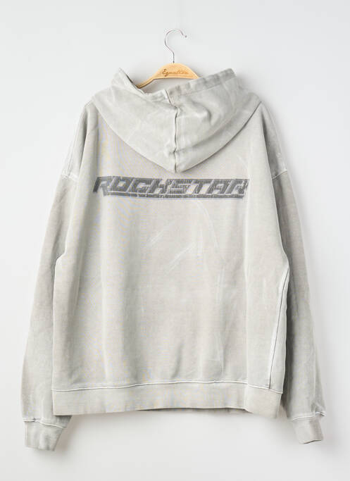 Sweat-shirt à capuche sérigraphie floquée manches longues gris ILOUD femme