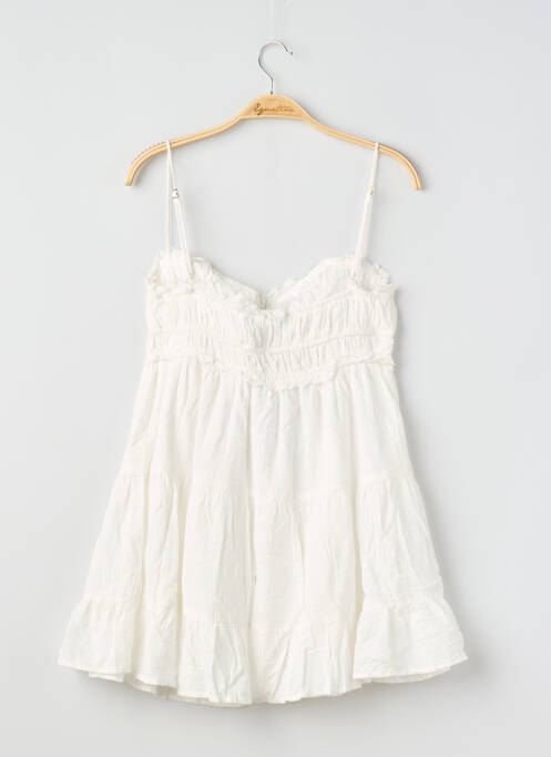 Top manches bretelles ajustables fines bretelles blanc BERSHKA femme