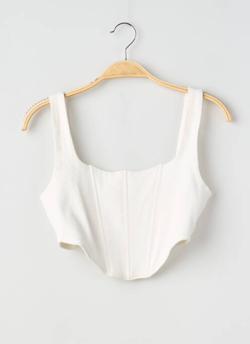 Top coupe cintrée sans manche blanc PRINCESS POLLY femme