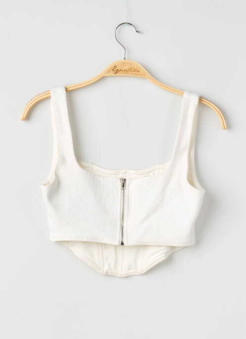 Top coupe cintrée sans manche blanc PRINCESS POLLY femme