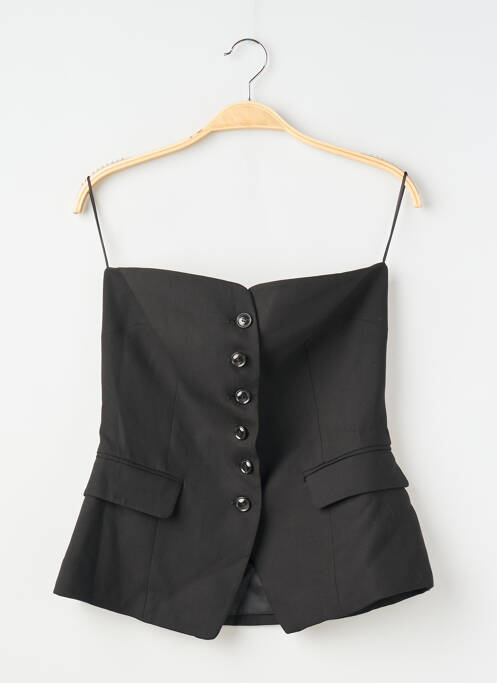 Top stretch sans manche noir BERSHKA femme