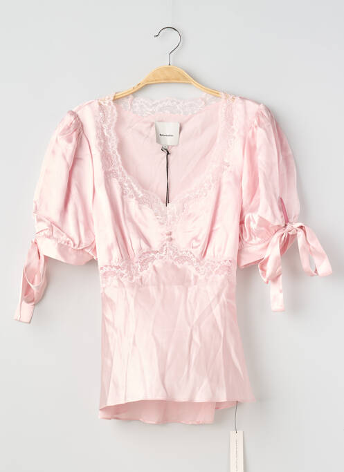 Top manches courtes manches courtes rose REFORMATION femme