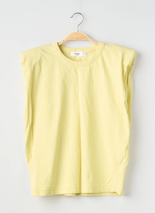 T-shirt coupe droite manches courtes jaune FRANKIE SHOP femme