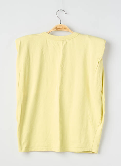 T-shirt coupe droite manches courtes jaune FRANKIE SHOP femme