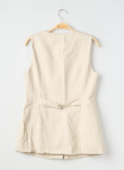 Veste casual col rond beige SISTER HOOD femme