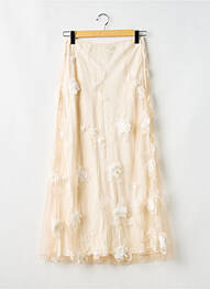 Jupe longue taille haute beige REFORMATION femme