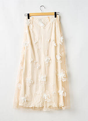 Jupe longue taille haute beige REFORMATION femme