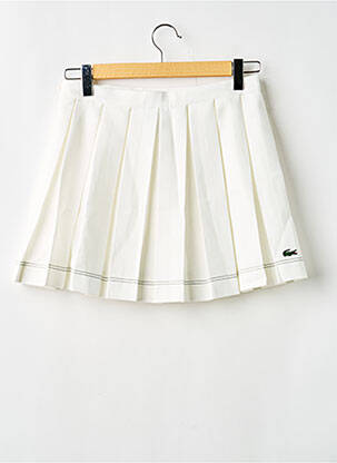 Jupe courte taille normale blanc LACOSTE femme