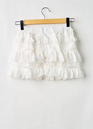 Mini-jupe taille élastique blanc S9OLO femme