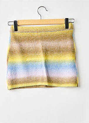 Mini-jupe taille élastique jaune COLLUSION femme