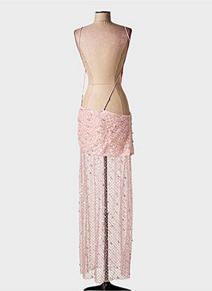 Robe longue manches dos nu fines bretelles rose JADED LONDON femme