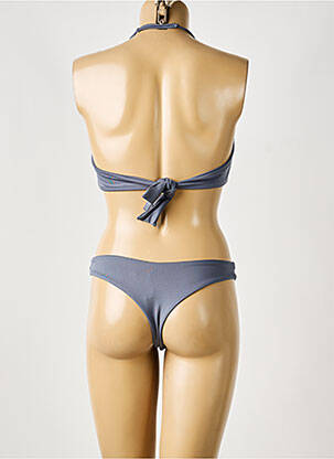 Maillot de bain 2 pièces haut bandeau haut bandeau gris THEIKILA femme