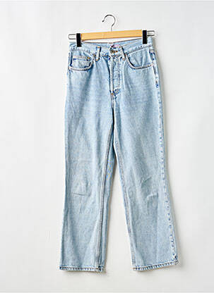Jeans coupe droite stretch taille normale bleu TOPSHOP femme