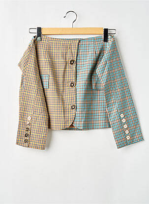 Jupe courte coupe droite bleu HER OWN femme