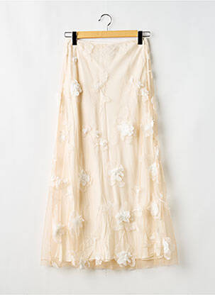 Jupe longue taille haute beige REFORMATION femme