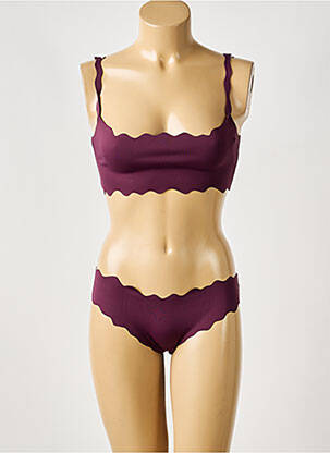 Ensemble lingerie culotte violet THEIKILA femme