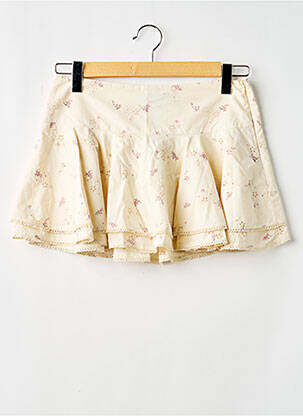 Mini-jupe fermeture zip latéral beige ZARA femme