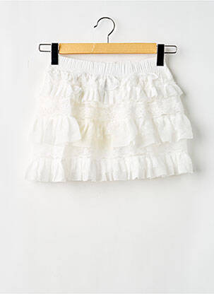 Mini-jupe taille élastique blanc S9OLO femme