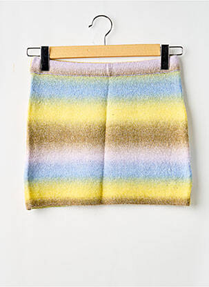 Mini-jupe taille élastique jaune COLLUSION femme