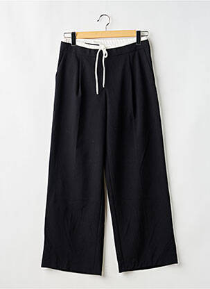 Pantalon large fermeture zip latéral taille haute noir ZARA femme