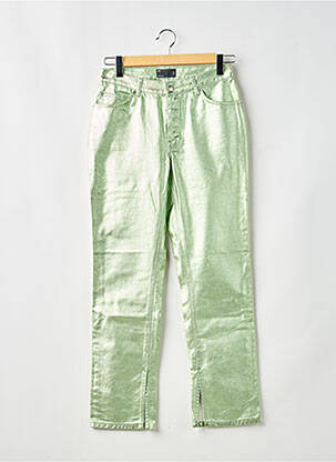 Pantalon slim tissage enduit taille normale vert ASOS femme