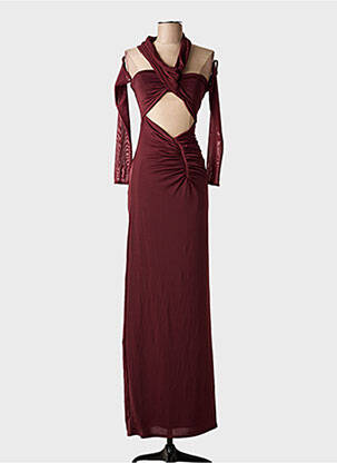 Robe longue manches longues manches longues rouge MESHKI femme