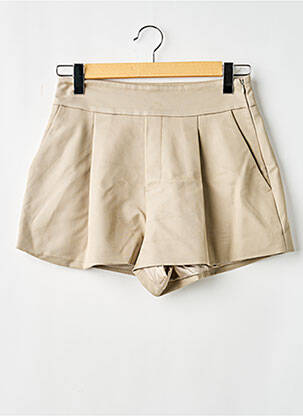 Short taille à pinces taille normale beige MESHKI femme