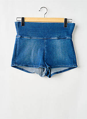 Short tissage denim taille haute bleu PULL & BEAR femme