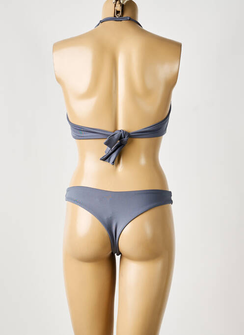 Maillot de bain 2 pièces haut bandeau haut bandeau gris THEIKILA femme
