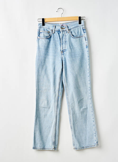Jeans coupe droite stretch taille normale bleu TOPSHOP femme