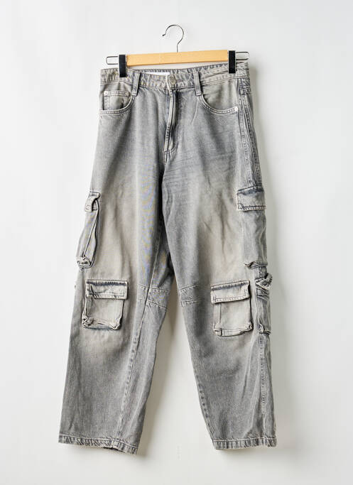 Jeans coupe droite stretch taille normale gris ZARA femme