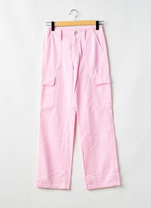 Jeans coupe droite stretch taille normale rose ZARA femme