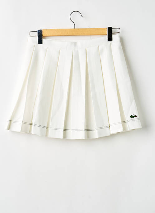 Jupe courte taille normale blanc LACOSTE femme