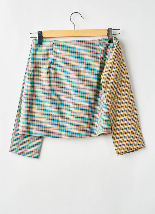 Jupe courte coupe droite bleu HER OWN femme