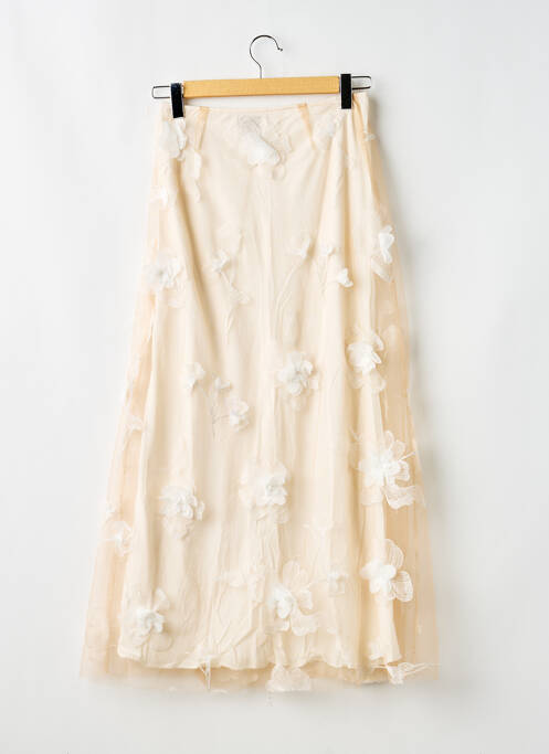 Jupe longue taille haute beige REFORMATION femme