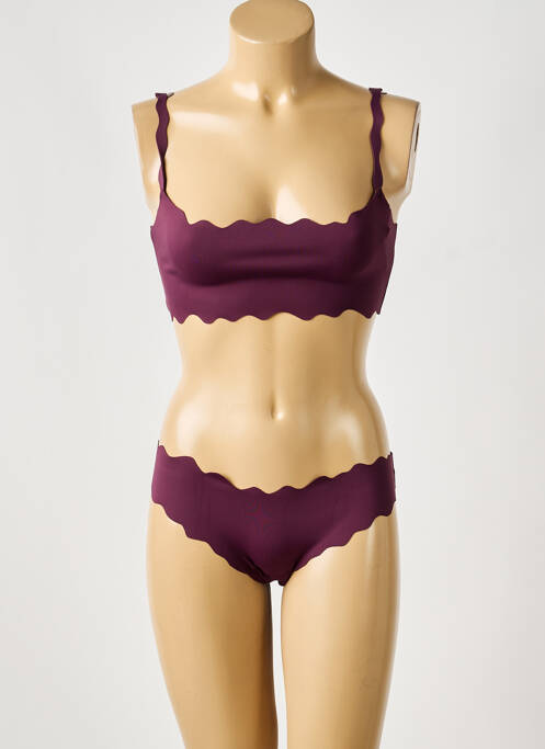 Ensemble lingerie culotte violet THEIKILA femme