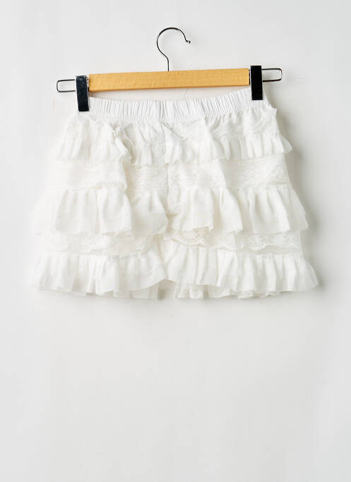 Mini-jupe taille élastique blanc S9OLO femme