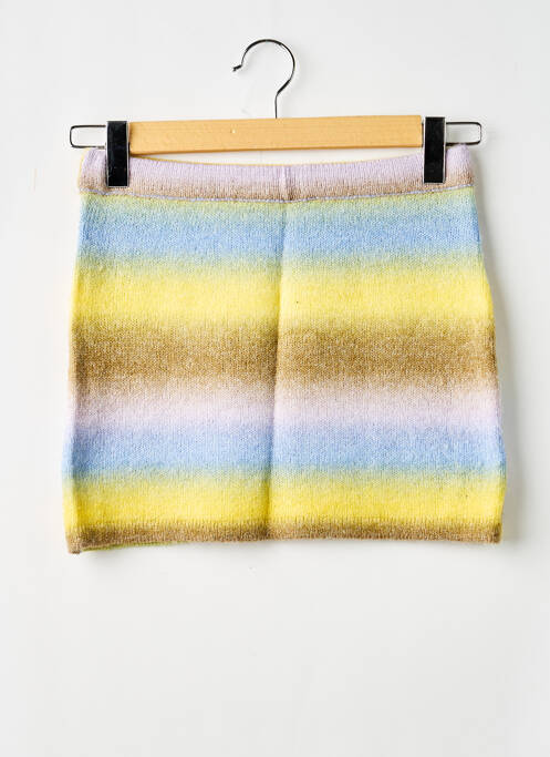 Mini-jupe taille élastique jaune COLLUSION femme