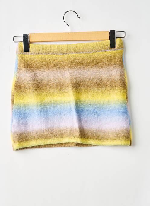 Mini-jupe taille élastique jaune COLLUSION femme