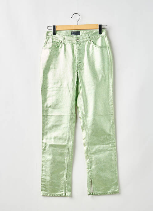 Pantalon slim tissage enduit taille normale vert ASOS femme