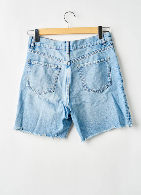 Short tissage denim taille haute bleu MANGO femme